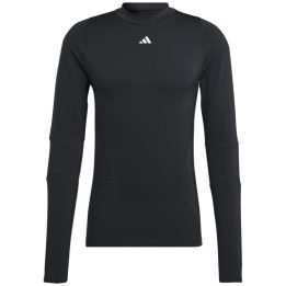 Vyriški kompresiniai marškinėliai su ilgomis rankovėmis adidas Techfit COLD.RDY, juodi