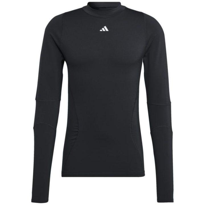 Vyriški kompresiniai marškinėliai su ilgomis rankovėmis adidas Techfit COLD.RDY, juodi