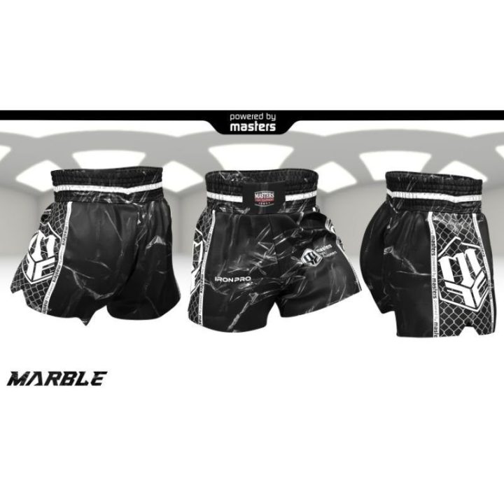 Treniruočių šortai MASTERS ST-MARBLE, juodi