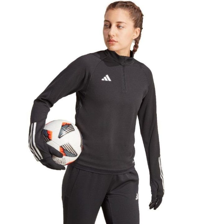 Moteriškas futbolo džemperis adidas Tiro 23 Competition, juodas ir baltas