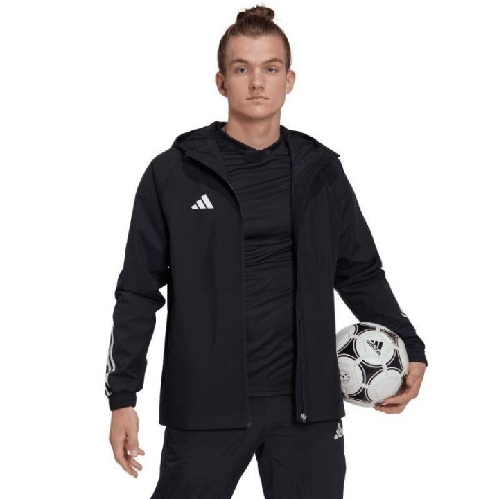 Vyriškas vandeniui atsparus džemperis adidas Tiro 23, juodas