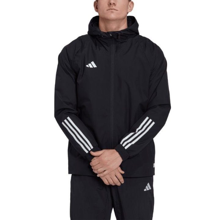 Vyriškas vandeniui atsparus džemperis adidas Tiro 23, juodas