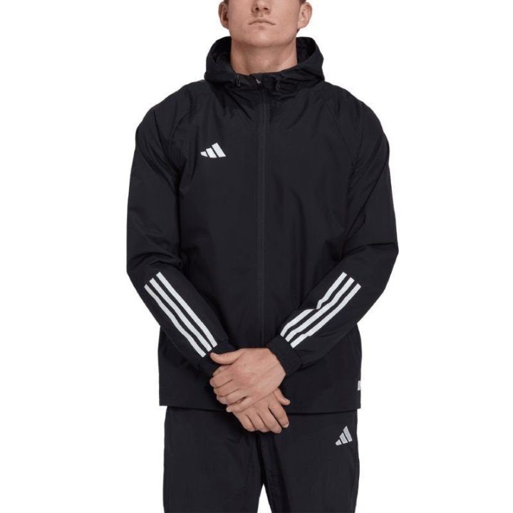 Vyriškas vandeniui atsparus džemperis adidas Tiro 23, juodas