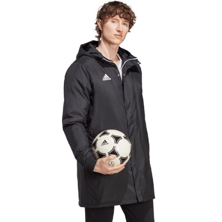Vyriška pašiltinta striukė adidas Entrada 22 Stadium, juoda