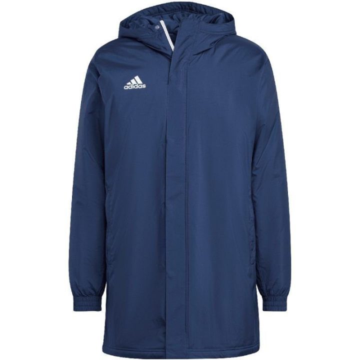 Vyriška striukė su gobtuvu adidas Entrada 22 Stadium, tamsiai mėlyna