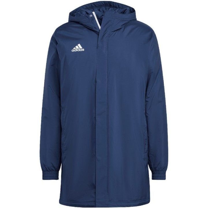 Vyriška striukė su gobtuvu adidas Entrada 22 Stadium, tamsiai mėlyna