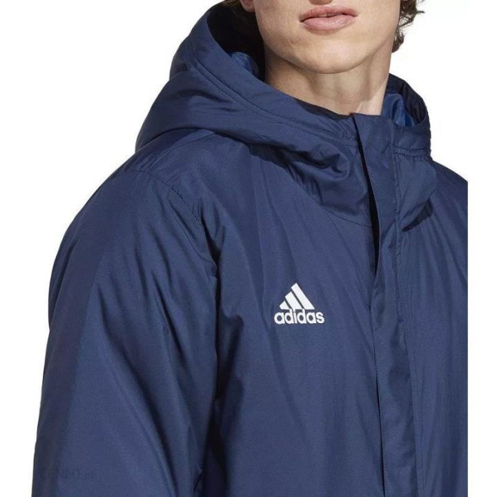 Vyriška striukė su gobtuvu adidas Entrada 22 Stadium, tamsiai mėlyna