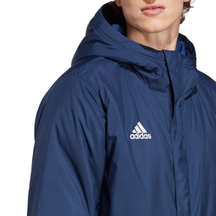 Vyriška striukė su gobtuvu adidas Entrada 22 Stadium, tamsiai mėlyna