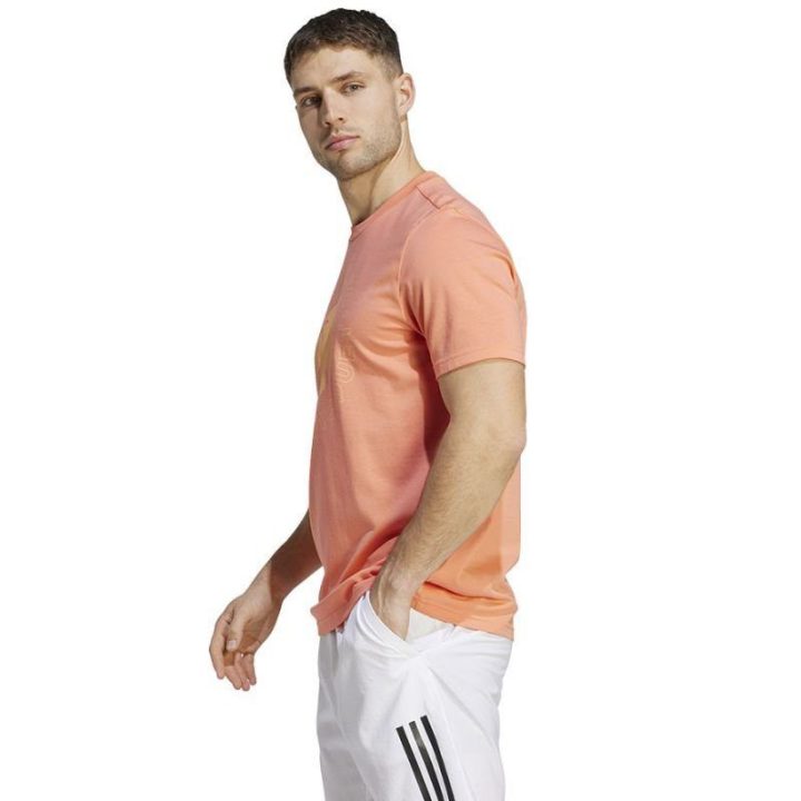 Vyriški marškinėliai adidas RM Sun Graphic Tee, oranžiniai