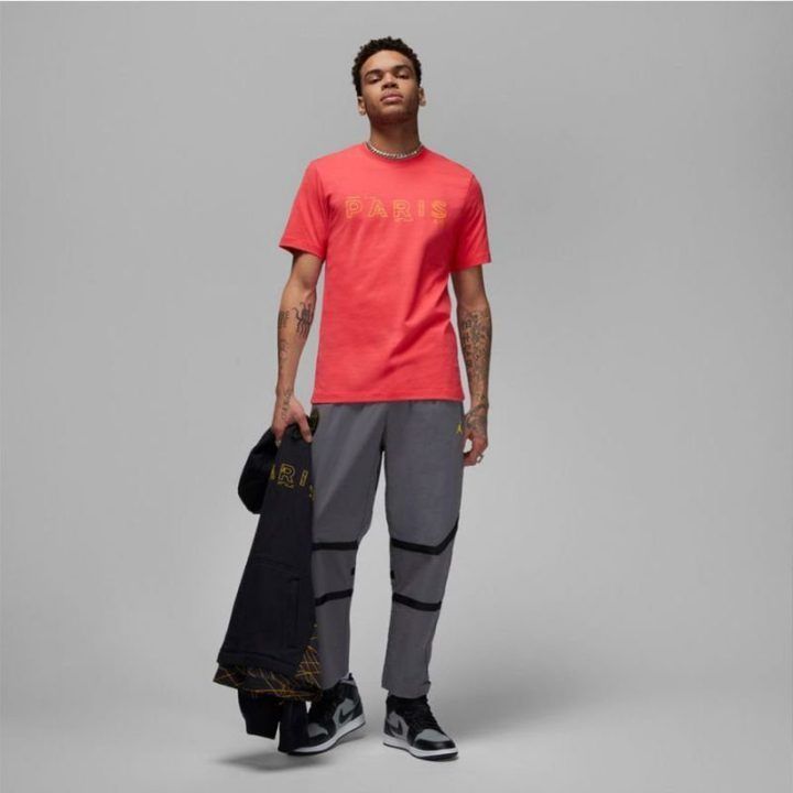 Vyriški įprasto kirpimo marškinėliai Nike Jordan PSG, raudoni
