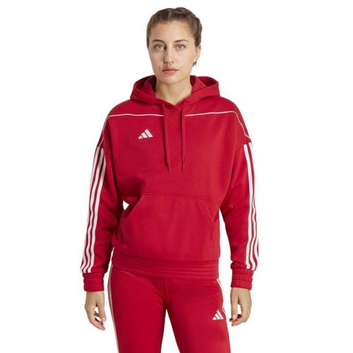 Moteriškas džemperis su gobtuvu adidas TIRO 23, raudonas