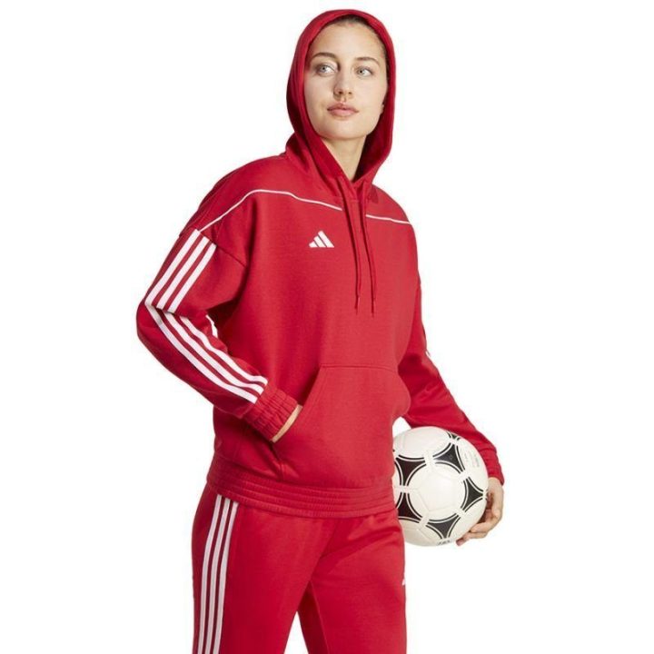 Moteriškas džemperis su gobtuvu adidas TIRO 23, raudonas