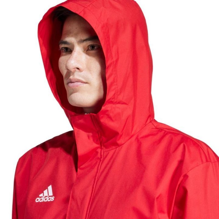 Vyriška striukė su gobtuvu adidas Entrada 22 All Weather, raudona