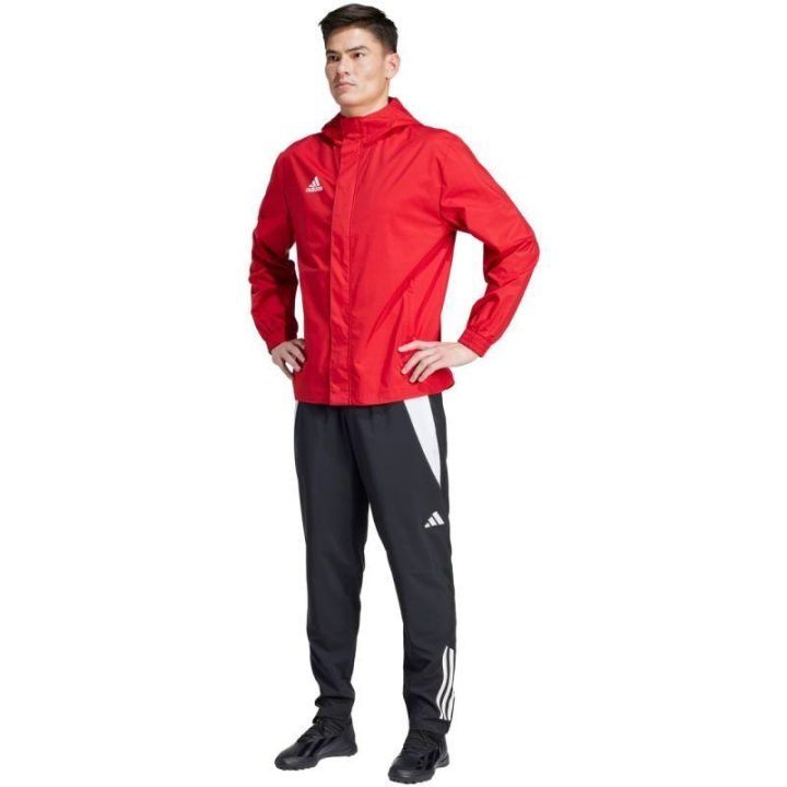 Vyriška striukė su gobtuvu adidas Entrada 22 All Weather, raudona