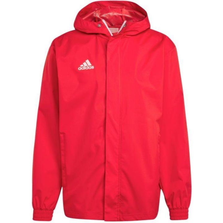 Vyriška striukė su gobtuvu adidas Entrada 22 All Weather, raudona