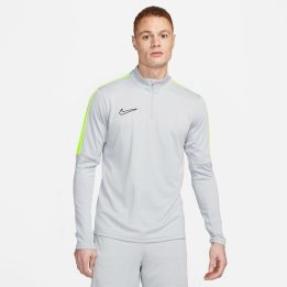 Vyriškas džemperis su trumpu užtrauktuku Nike Dri-Fit Academy, pilkas