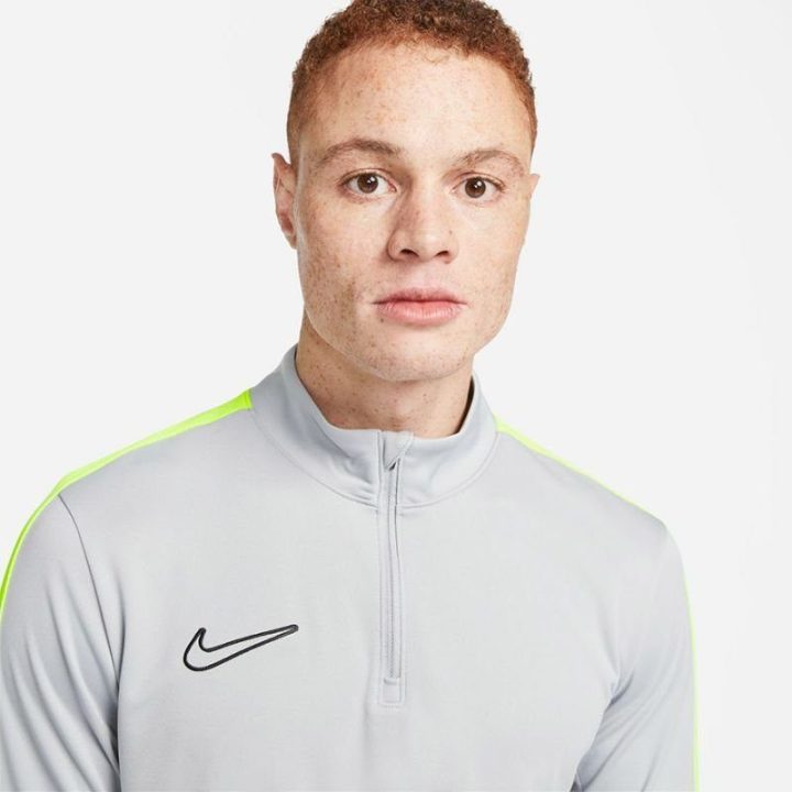 Vyriškas džemperis su trumpu užtrauktuku Nike Dri-Fit Academy, pilkas