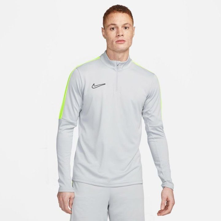 Vyriškas džemperis su trumpu užtrauktuku Nike Dri-Fit Academy, pilkas