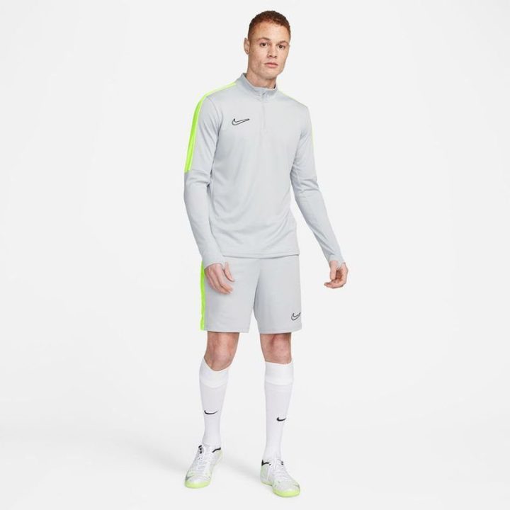 Vyriškas džemperis su trumpu užtrauktuku Nike Dri-Fit Academy, pilkas