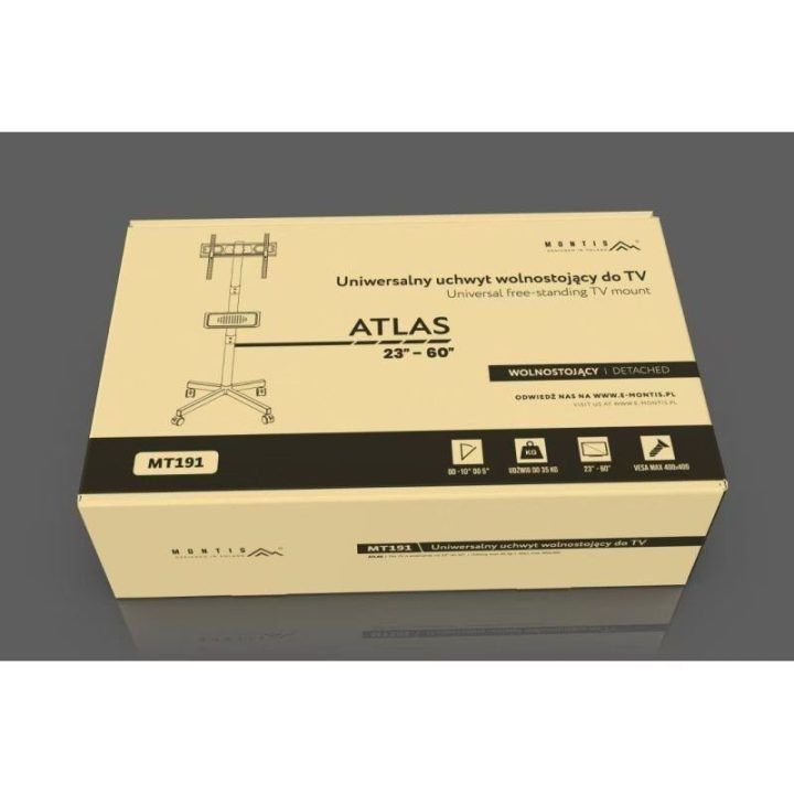 Mobilus televizoriaus stovas Montis MT191 Atlas, juodas
