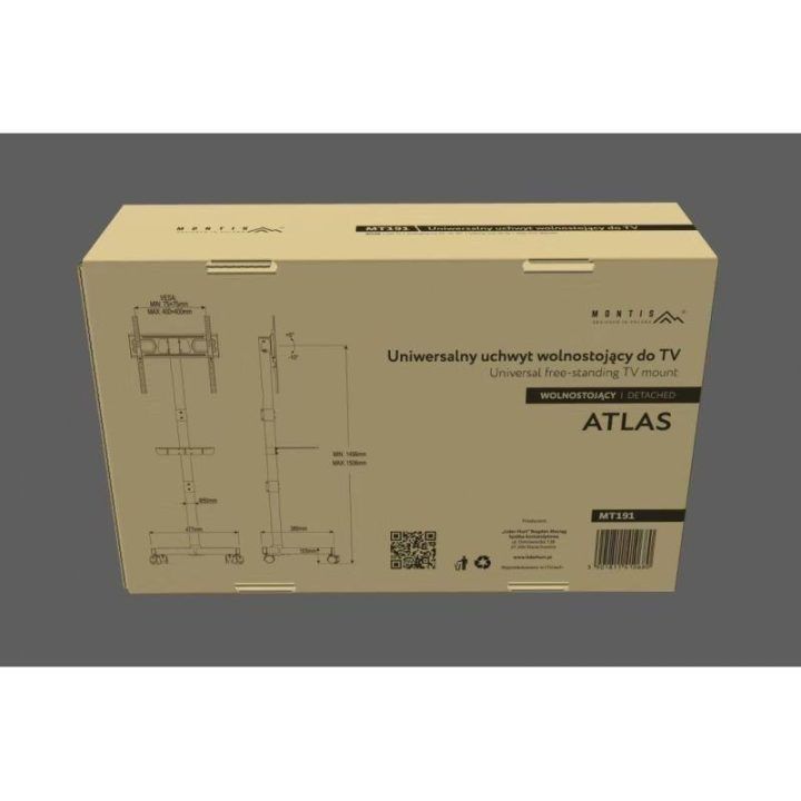Mobilus televizoriaus stovas Montis MT191 Atlas, juodas