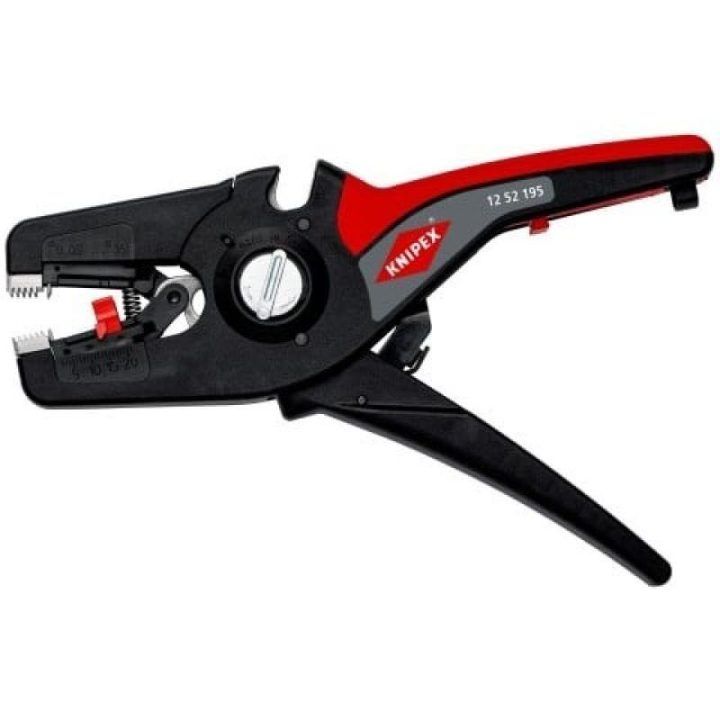 Izoliacijos nuėmimo replės KNIPEX PreciStrip 16, juodos ir raudonos