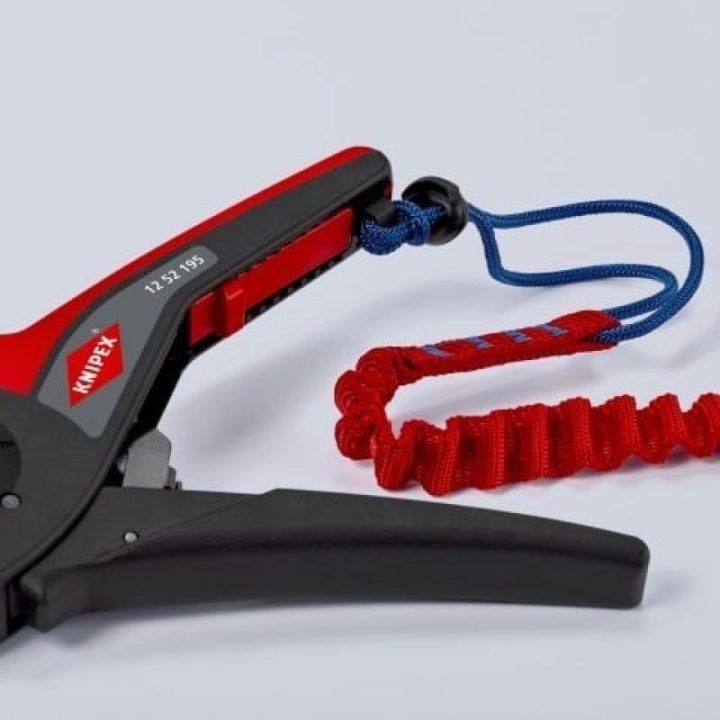 Izoliacijos nuėmimo replės KNIPEX PreciStrip 16, juodos ir raudonos