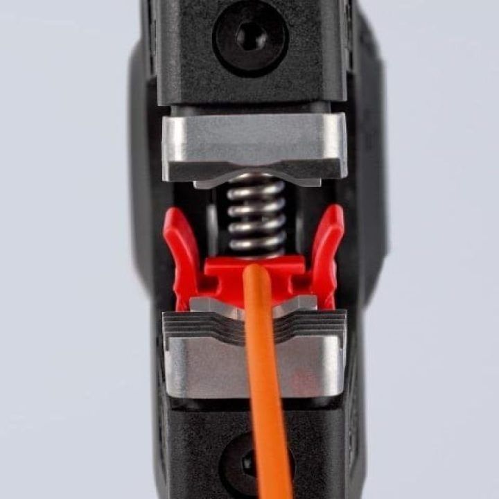 Izoliacijos nuėmimo replės KNIPEX PreciStrip 16, juodos ir raudonos