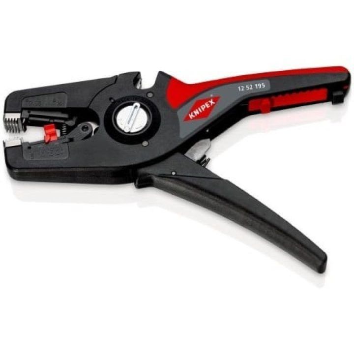 Izoliacijos nuėmimo replės KNIPEX PreciStrip 16, juodos ir raudonos