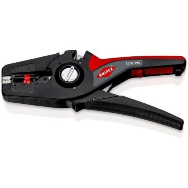 Izoliacijos nuėmimo replės KNIPEX PreciStrip 16, juodos ir raudonos