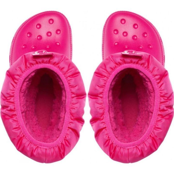 Vaikiški žieminiai batai Crocs Classic Neo Puff, rožiniai
