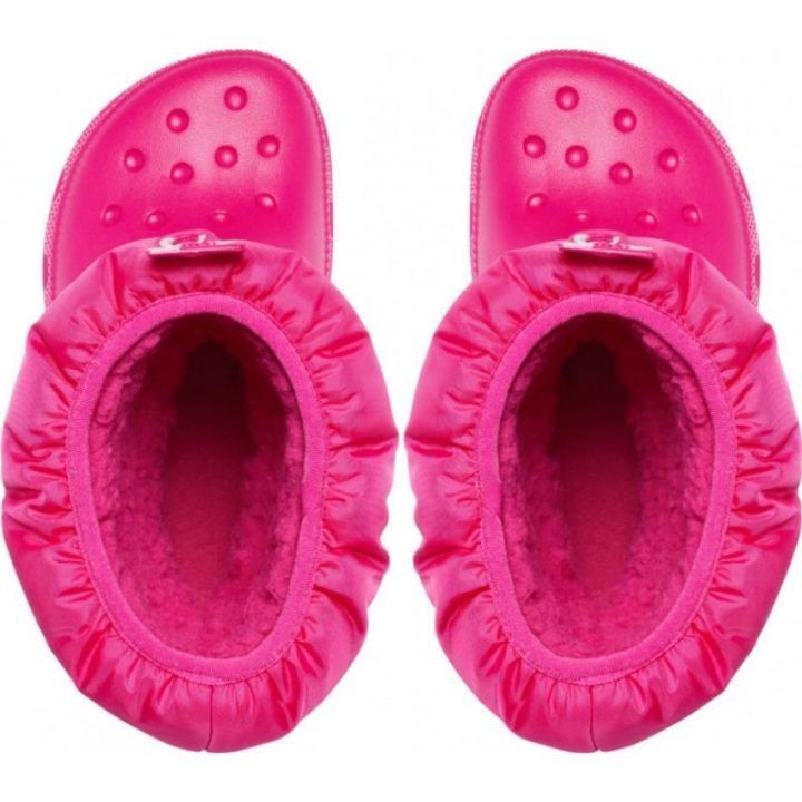 Vaikiški žieminiai batai Crocs Classic Neo Puff, rožiniai
