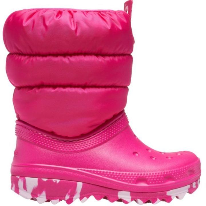 Vaikiški žieminiai batai Crocs Classic Neo Puff, rožiniai