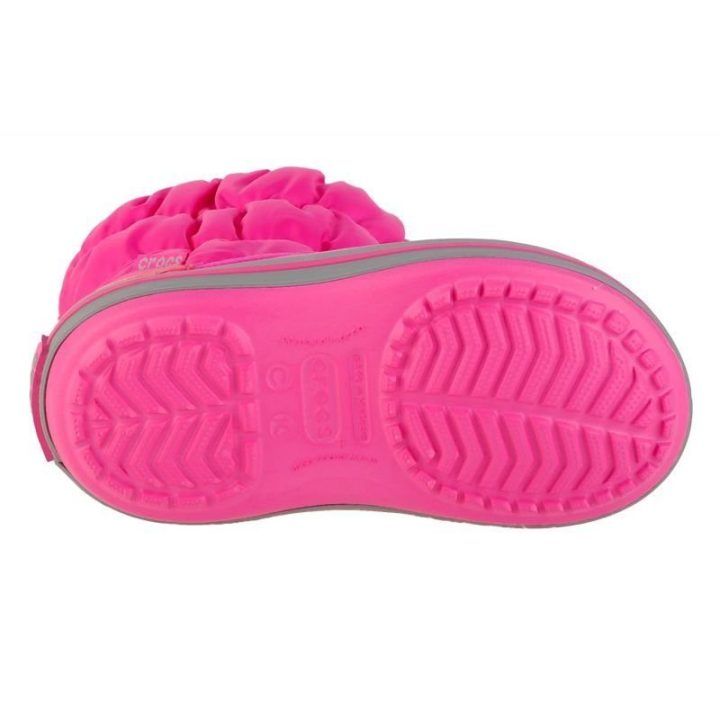 Aukšti sniego batai mergaitėms Crocs Winter Puff, rožiniai