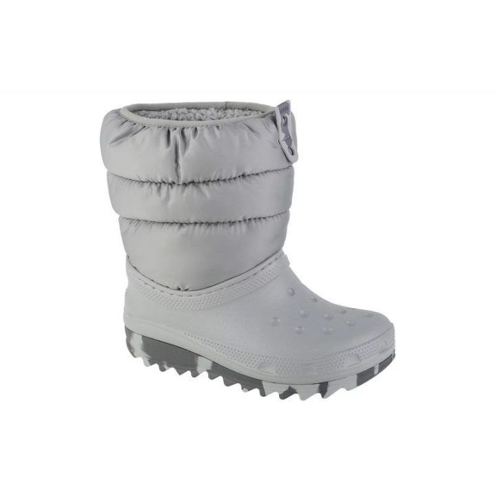 Vaikiški sniego batai Crocs Classic Neo Puff, pilki