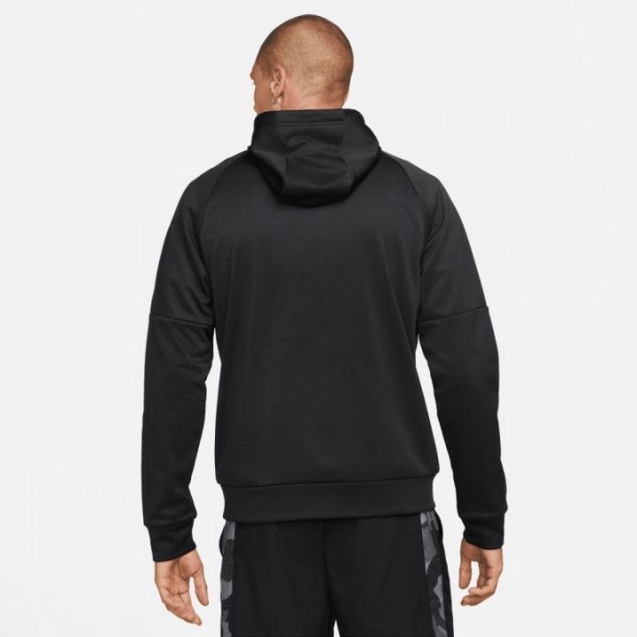 Vyriškas laisvo kirpimo džemperis su gobtuvu Nike Therma-FIT, juodas