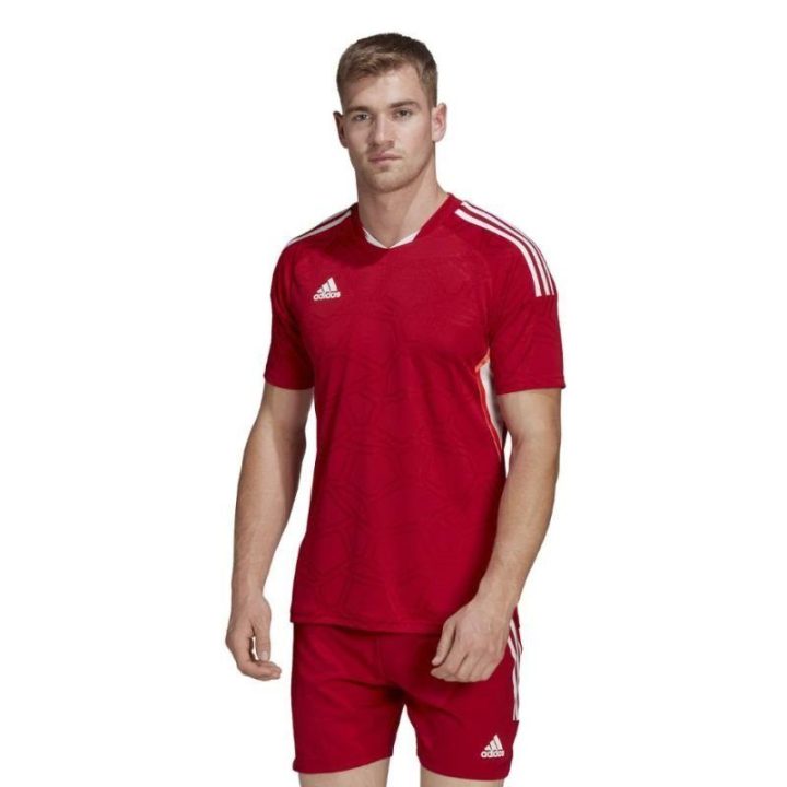 Vyriški prigludusio kirpimo marškinėliai adidas Condivo 22, raudoni