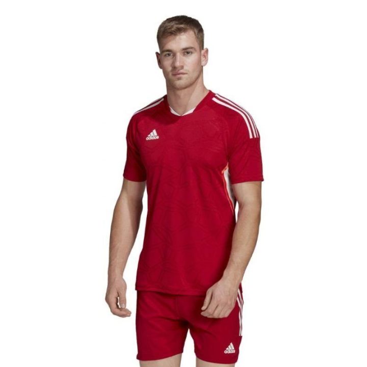 Vyriški prigludusio kirpimo marškinėliai adidas Condivo 22, raudoni