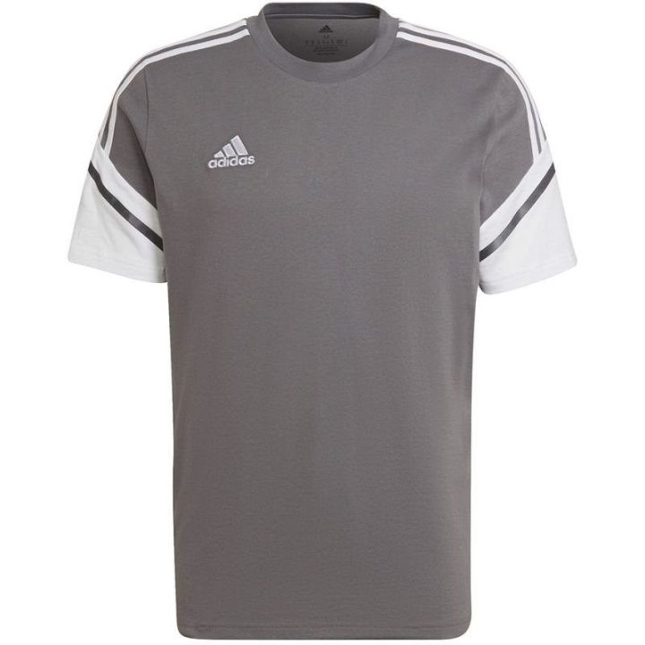 Vyriški medvilniniai marškinėliai adidas Condivo 22, pilki ir balti