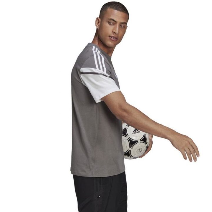 Vyriški medvilniniai marškinėliai adidas Condivo 22, pilki ir balti