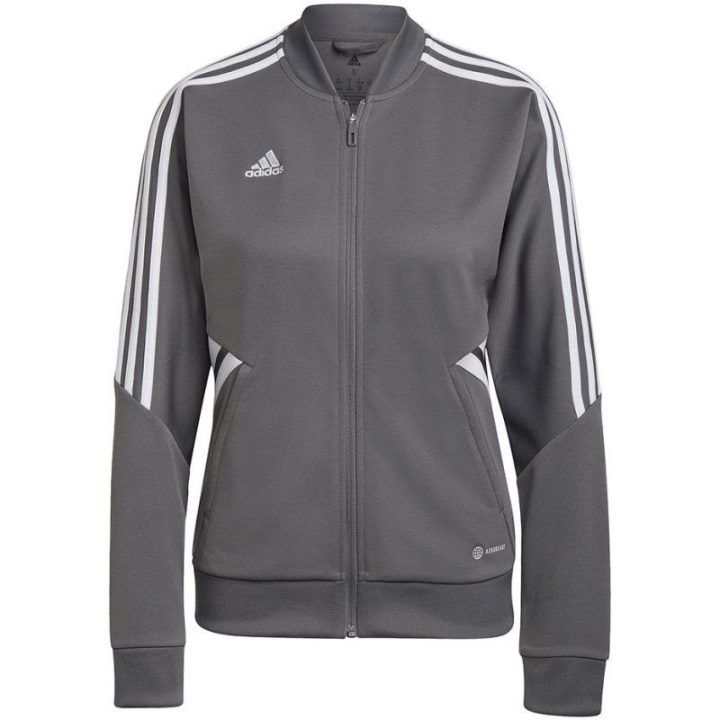 Moteriška sportinė striukė su užtrauktuku adidas Condivo 22, pilka