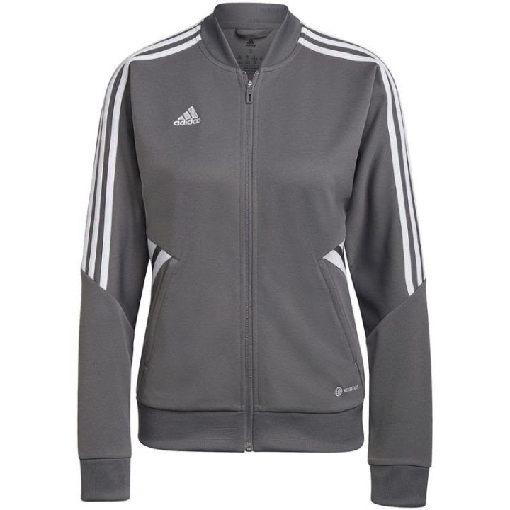 Moteriška sportinė striukė su užtrauktuku adidas Condivo 22, pilka