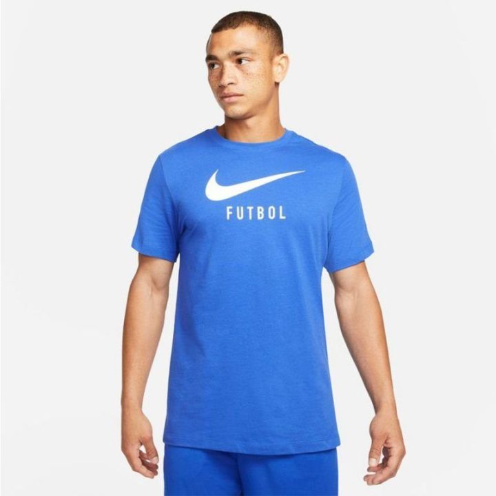 Vyriški laisvo kirpimo marškinėliai Nike Swoosh, mėlyni