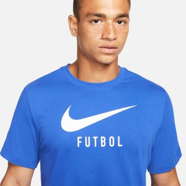 Vyriški laisvo kirpimo marškinėliai Nike Swoosh, mėlyni
