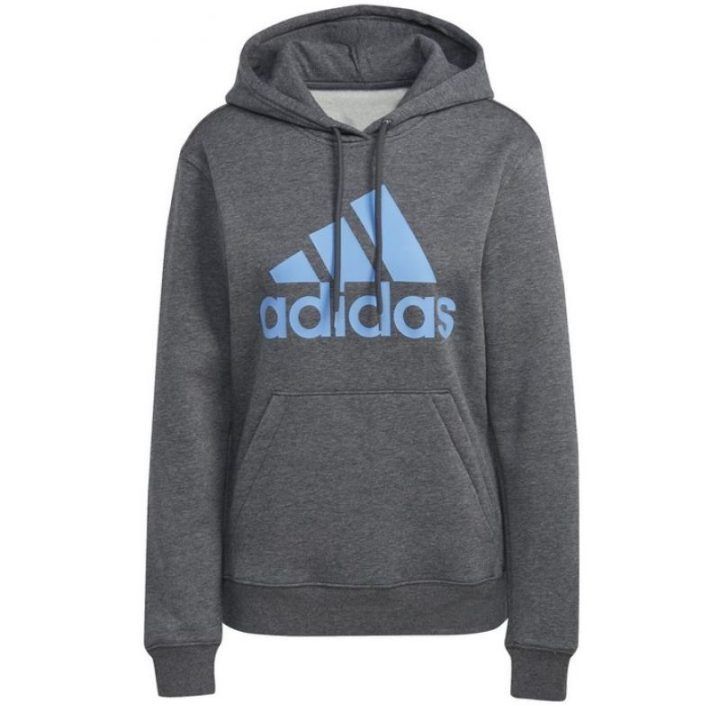 Moteriškas džemperis su gobtuvu adidas Big Logo FL R, pilkas