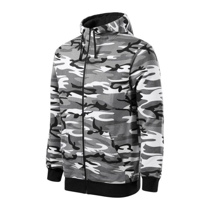 Vyriškas džemperis su užtrauktuku Malfini Camo Zipper, pilkas