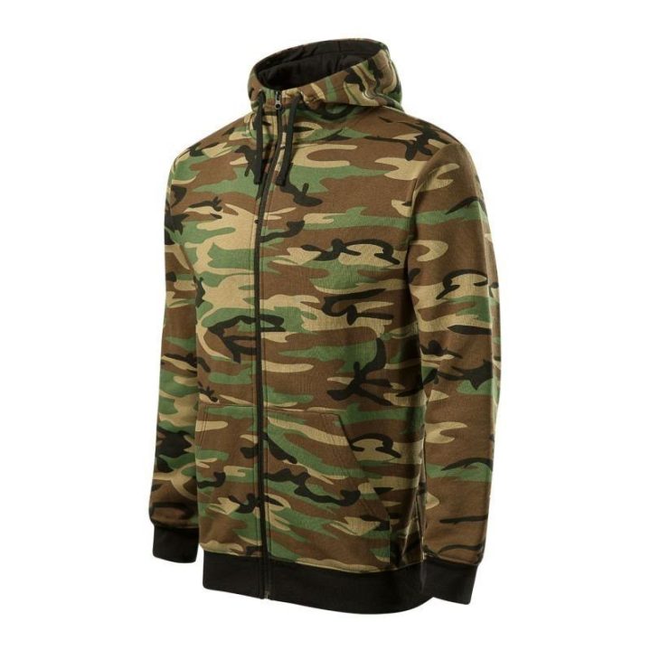 Vyriškas džemperis Malfini Camo Zipper, kamufliažinis ir rudas