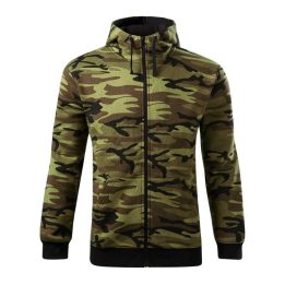 Vyriškas džemperis su gobtuvu Malfini Camo Zipper, žalias
