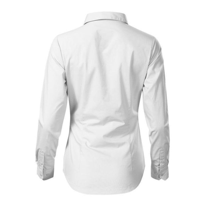 Moteriški medvilniniai marškiniai Malfini Style LS, balti