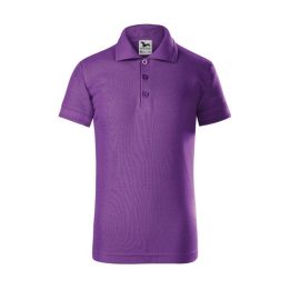Vaikiški medvilniniai polo marškinėliai Malfini, violetiniai